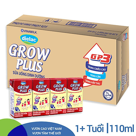 ( Mua lẻ giá Sỉ) Thùng sữa bột pha sẵn Dielac Grow Plus đỏ 110ml (48 hộp)