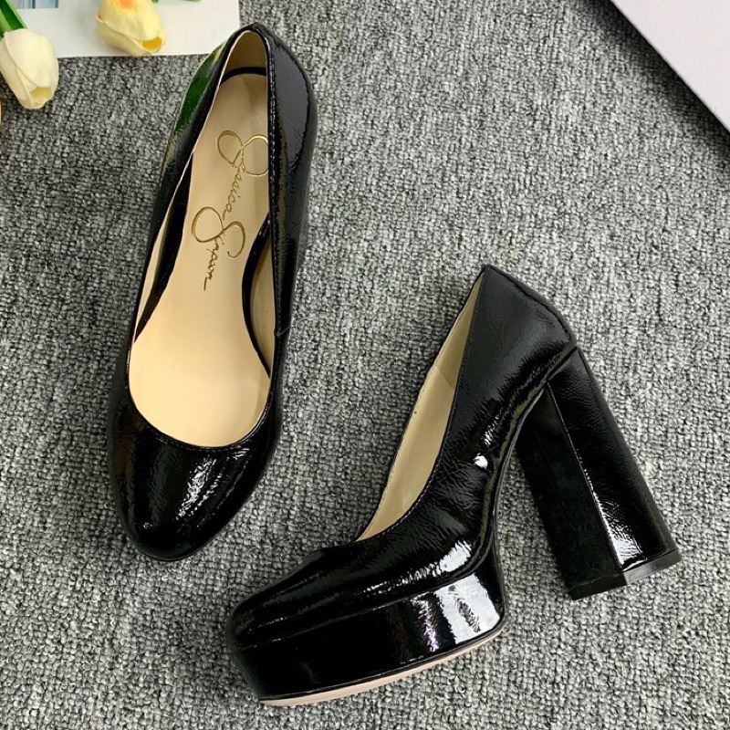 🌸 HÀNG CÓ SẴN 🌸  Giày mũi tròn da bóng đế đúp xuất Âu