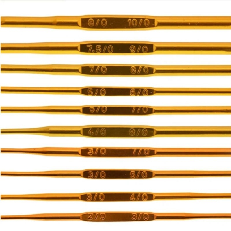 Kim móc nhôm 2 đầu cán vàng