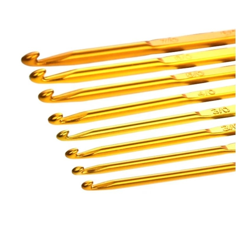 Kim móc nhôm 2 đầu cán vàng