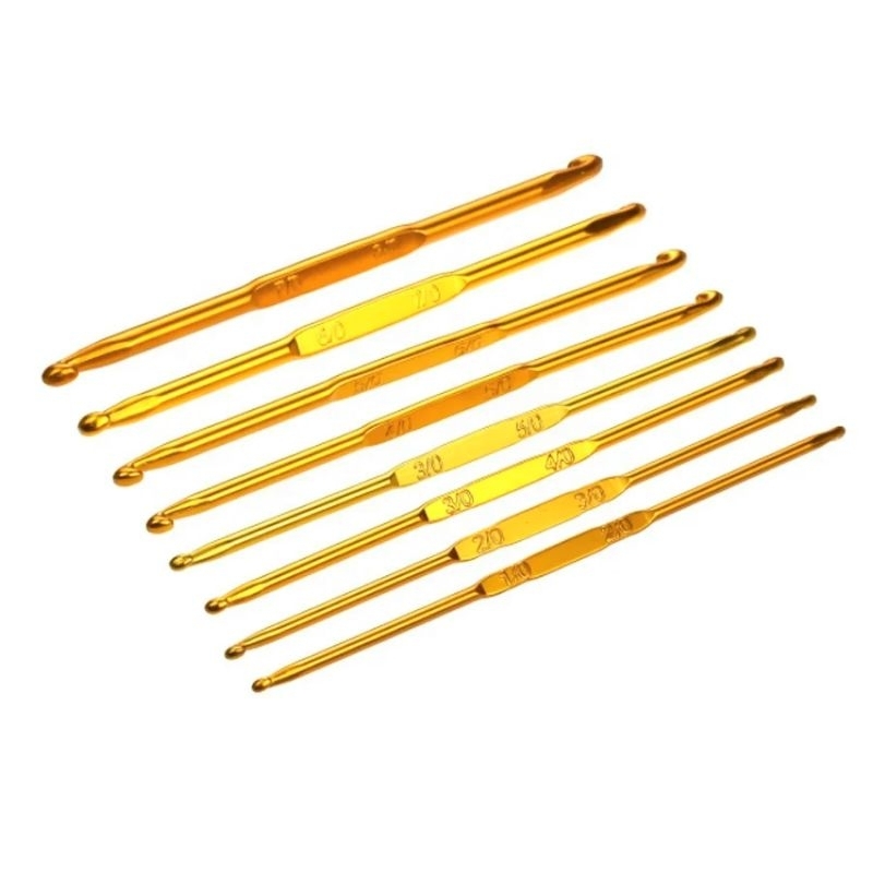 Kim móc nhôm 2 đầu cán vàng