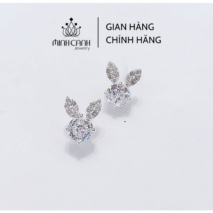 Bông Tai Thỏ Đá Bạc Ta -  Minh Canh Jewelry