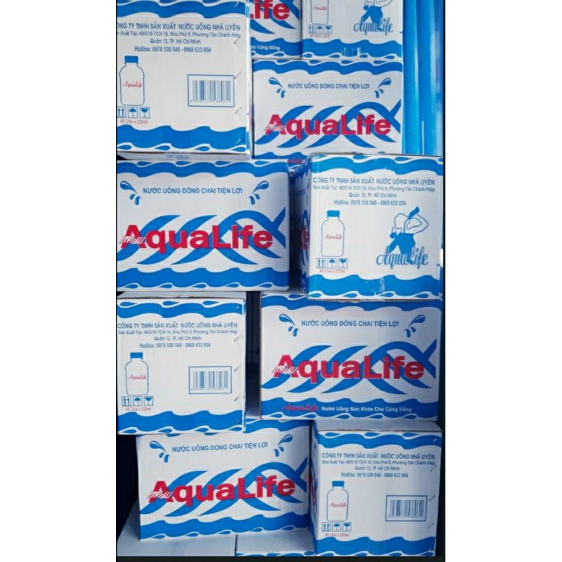 Nước Suối Đóng Chai Aqualife 250ml / 24 chai / 1 thùng .