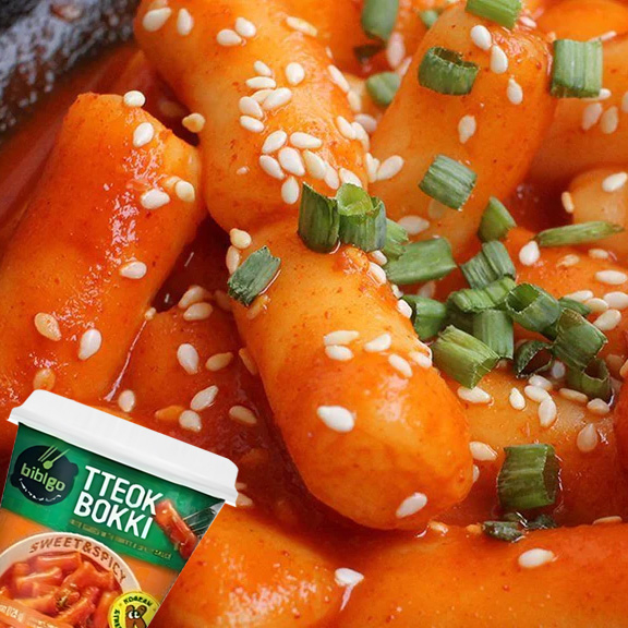 Bánh Gạo Tokbokki Nhân Phô Mai BIBIGO Hàn Quốc 125g