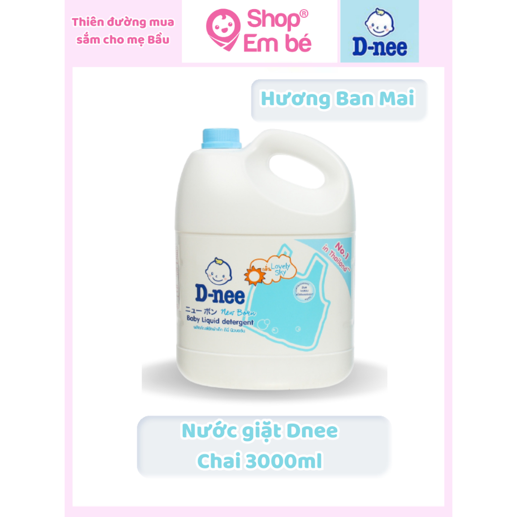 Nước Giặt Dnee 3000Ml Thơm Dịu An Toàn Cho Bé - Nước Giặt Thái Hàng Chính Hãng -Shop Em Bé