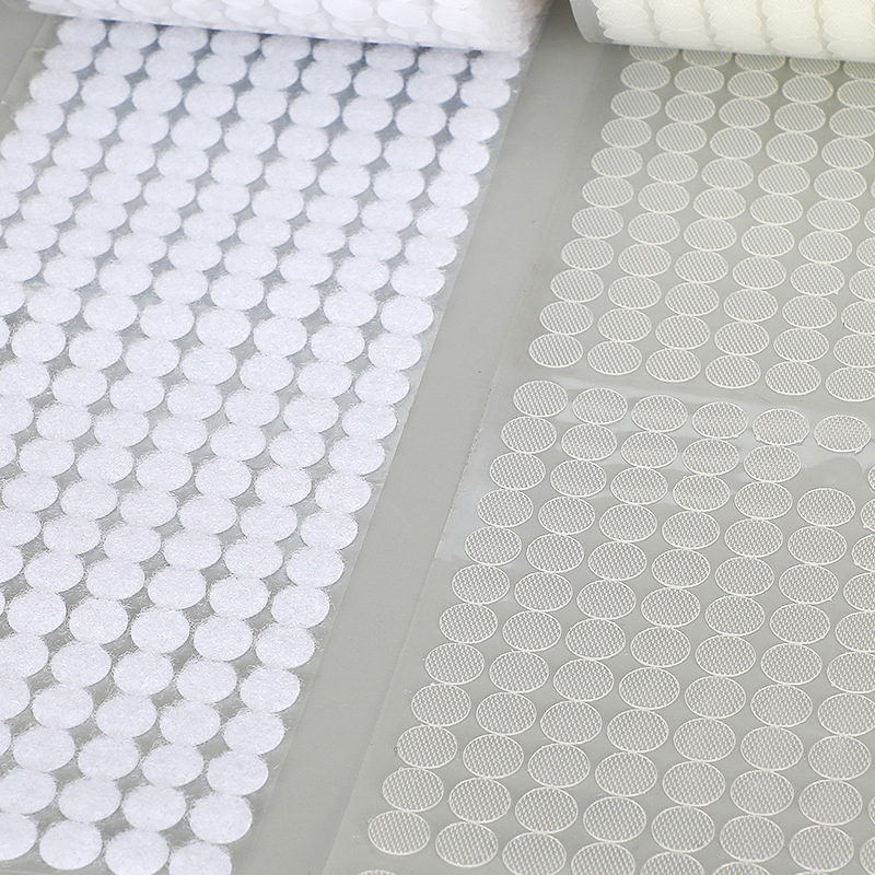 Combo 500 - 1000 Băng dính gai, băng dính nhám Velcro tròn 1.5cm, khóa nhám mặt trong có sẵn keo dính