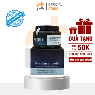 Kem ủ tóc; hấp tóc phục hồi tóc hư tổn Baytiful Keratin 500ml; collagen dưỡng tóc mượt chăm sóc tóc khô xơ uốn nhuộm .