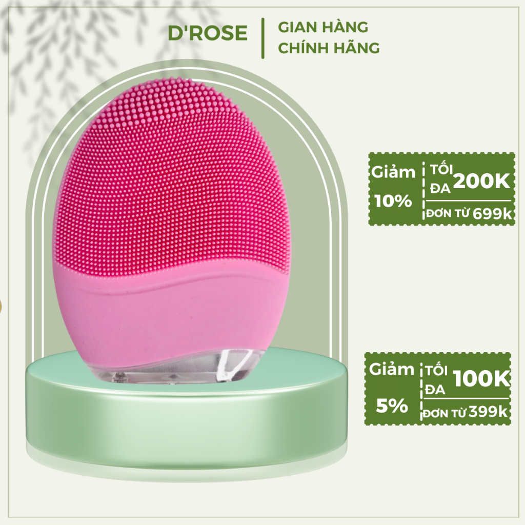 Máy rửa mặt nâng cơ massage Ultrasonic Chính Hãng - Trẻ hóa làn da - Sạch Sâu - Chống nước - Siêu bền - DR15