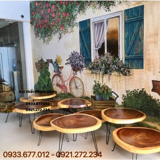 Bàn Tròn Me Tây Nguyên Khối rộng 45*50