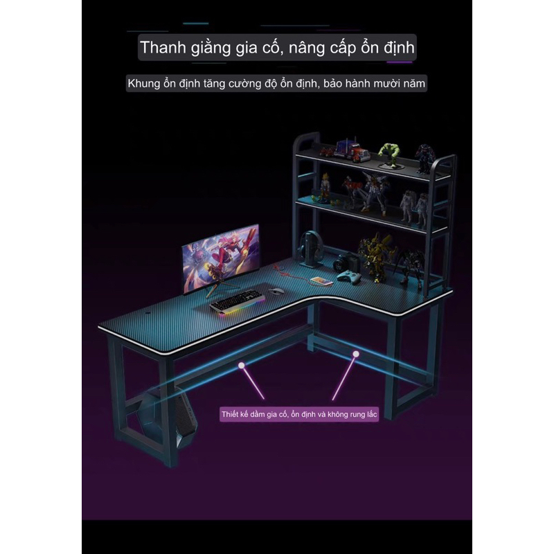 Bàn góc L, bàn gaming góc L