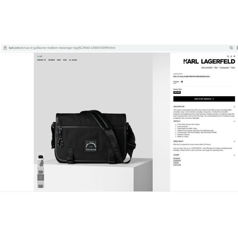 Túi Karl nam đeo chéo