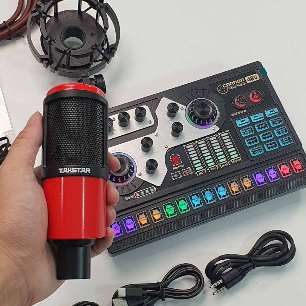 Full Combo Sound Card X5 Autotune Và Micro Thu Âm PC K320 là bộ thu chuyên nghiệp, Livestream