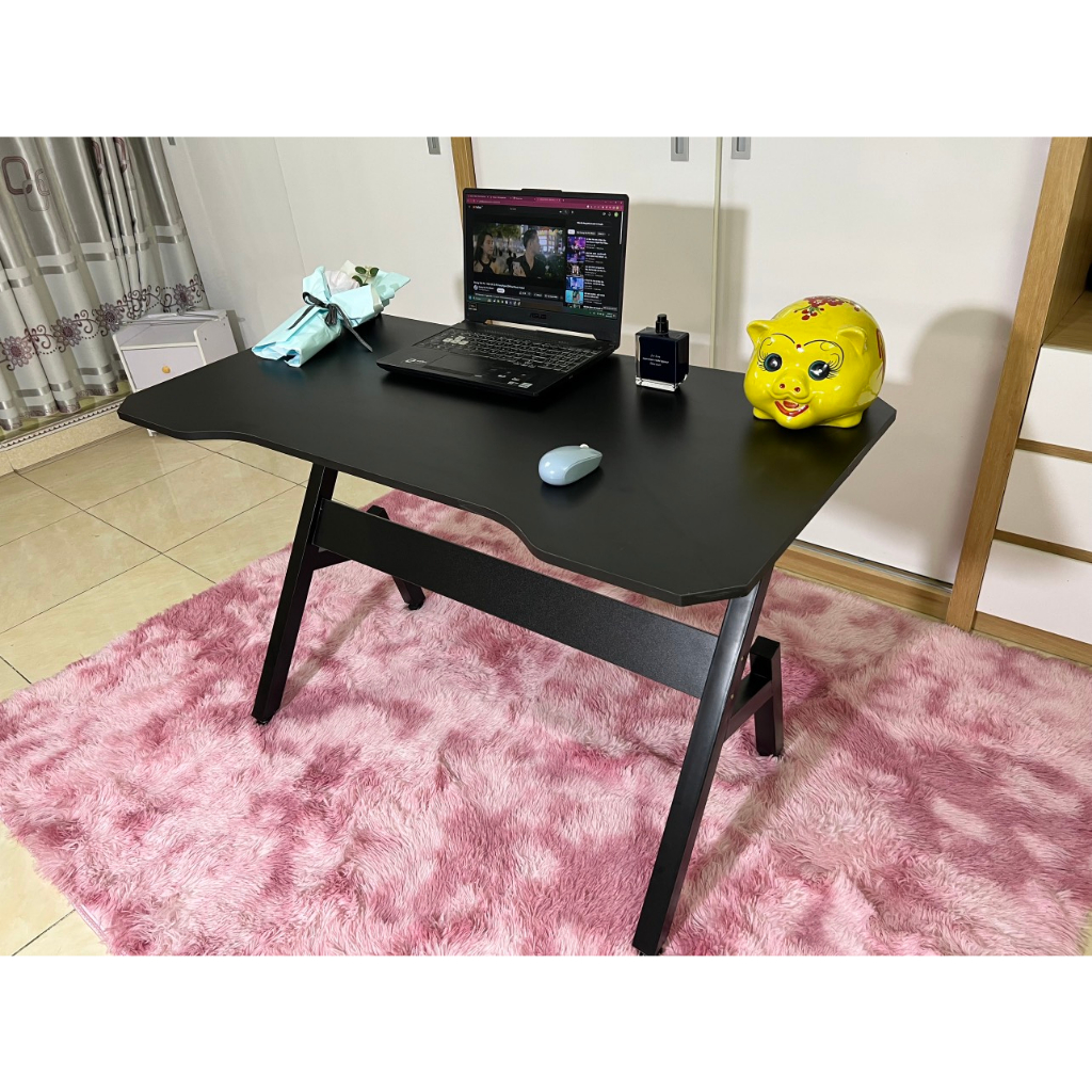 Bàn  Gaming mặt gỗ thiết kế cá tính decor phòng game, Bàn Y,K Chân Sắt Chắc Chắn bền Bỉ DQ HOME