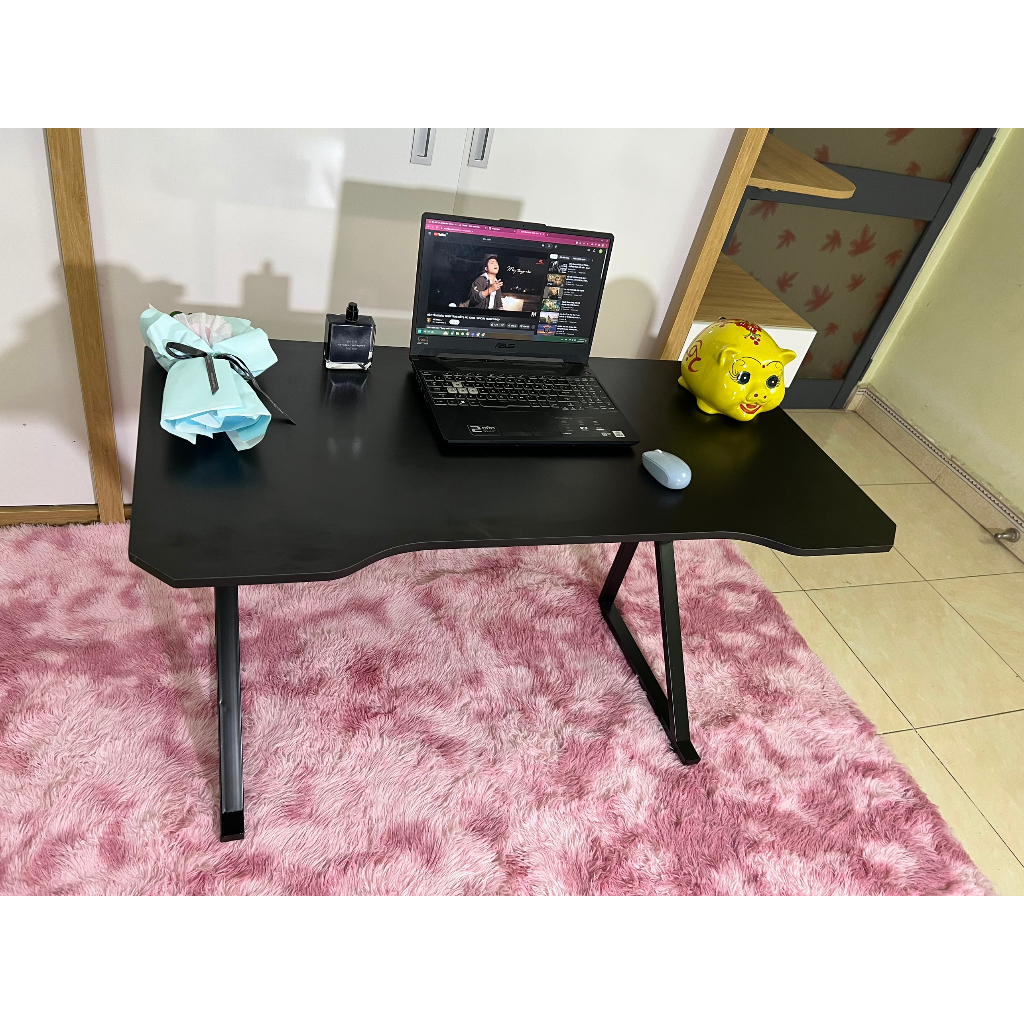 Bàn  Gaming mặt gỗ thiết kế cá tính decor phòng game, Bàn Y,K Chân Sắt Chắc Chắn bền Bỉ DQ HOME