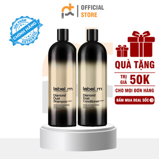 Dầu gội xả cao cấp phục hồi tóc hư tổn; tóc uốn nhuộm duỗi; combo dưỡng tóc mềm mượt Labelm Diamond Dust 1000ml .