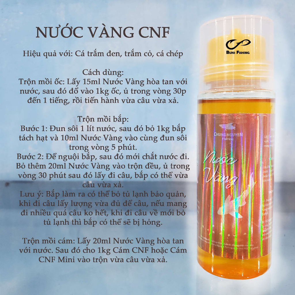 Hương liệu câu cá Nước Vàng CNF - Buns Fishing