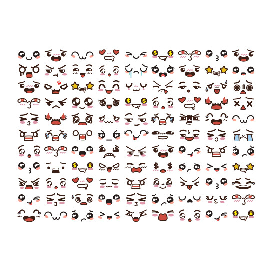 COMBO 99 TEM DÁN STICKER CẢM XÚC cute