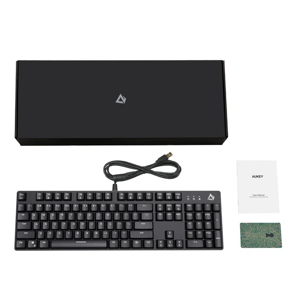 Bàn Phím Cơ AUKEY KM-G12 Đèn Led RGB, Outemu Switch Siêu Bền, Keycap ABS Phủ Nhám, Bảo Hành 2 Năm