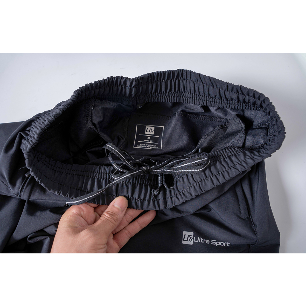 Quần gió nam thể thao chống nước Ultra Sport co giãn 4 chiều, chống nhăn, túi có khoá