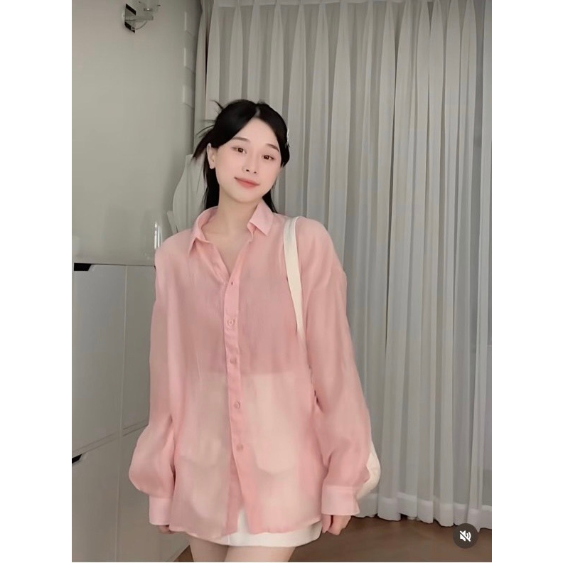 Set 2 món áo sơ mi chất đũi xước kèm áo 2 dây cực xinh minchuli 2023