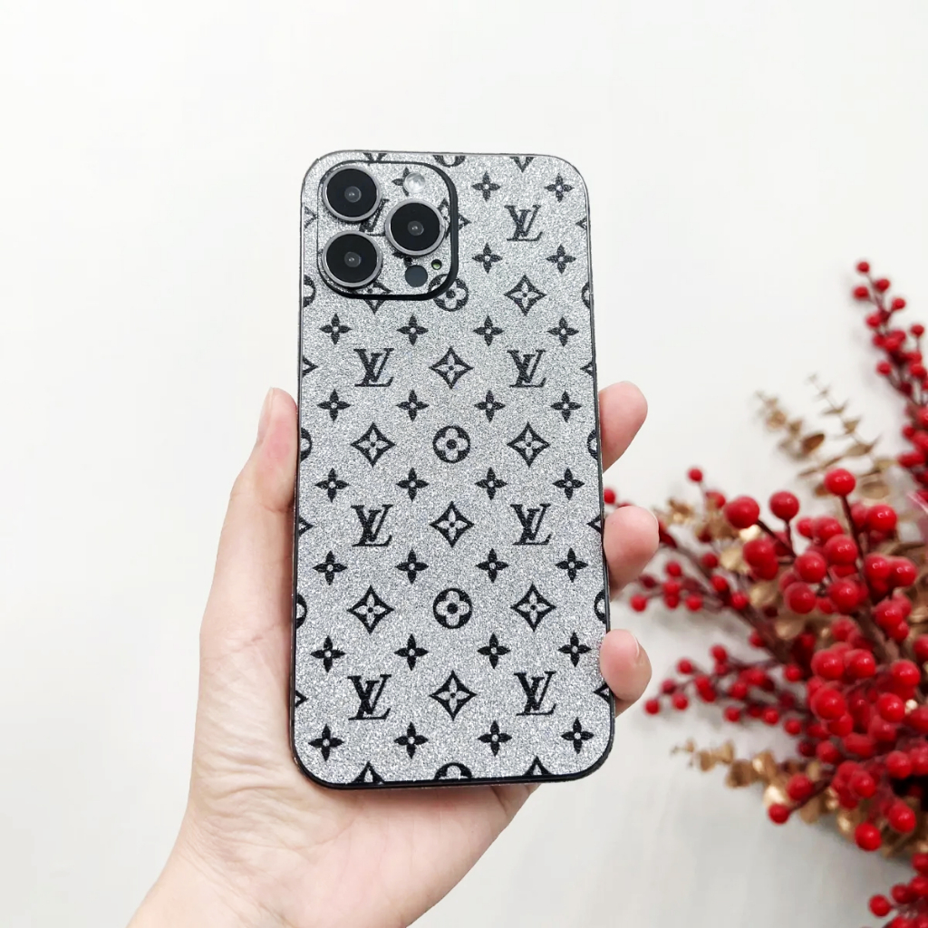 Miếng Dán Kim Tuyến Bạc Nhũ Dán Lưng Mặt Sau Iphone 14 pro max 13 promax 12pro max 11promax X s max