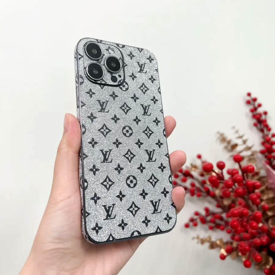 Miếng Dán Kim Tuyến Bạc Nhũ Dán Lưng Mặt Sau Iphone 14 pro max 13 promax 12pro max 11promax X s max