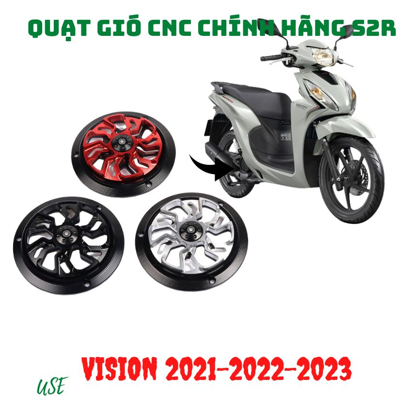 ốp quạt gió CNC vision 2021-2022-2023 chính hãng s2r [ phải chế nhẹ xem video]