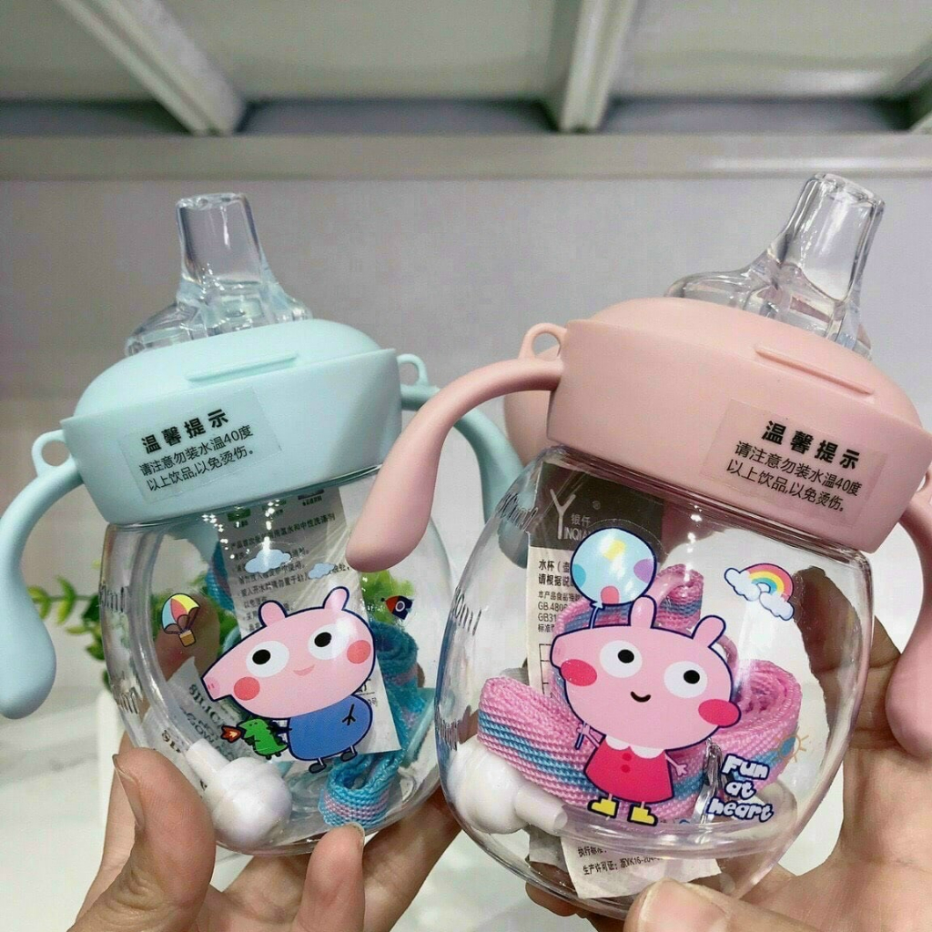 Bình tập hút nước Duck beak cho bé từ 6 tháng có van chống sặc Lunakidsbaby