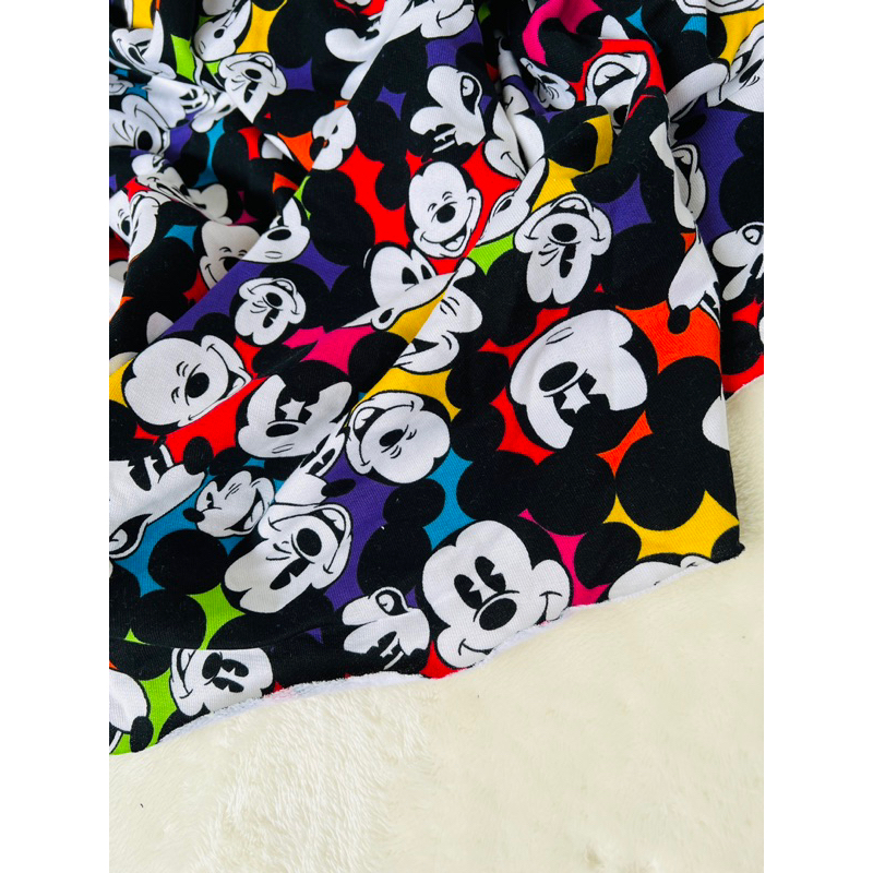 vải nỉ bông hình mickey siêu cá tính￼