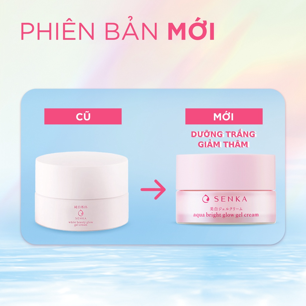 Kem Dưỡng Trắng Da Ban Đêm Senka Aqua Bright Glow Gel Cream 50g