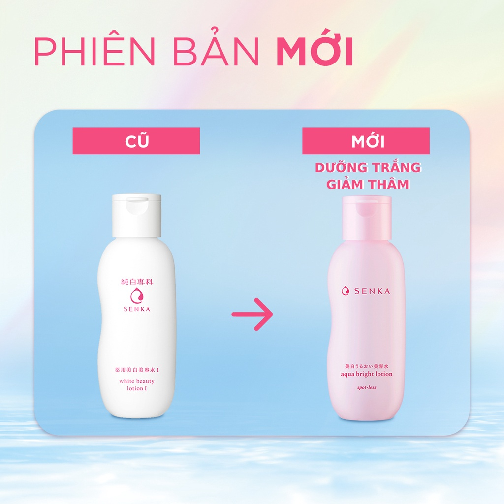 Nước Dưỡng Giúp Làm Mềm Và Sáng Da Senka Aqua Bright Lotion 200ml