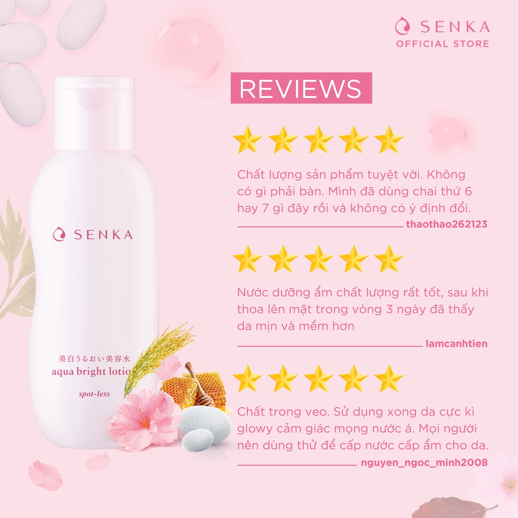 Nước Dưỡng Giúp Làm Mềm Và Sáng Da Senka Aqua Bright Lotion 200ml