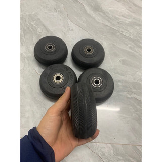 Bánh cao su đen 100 và 125 chuyên lắp xe kéo xe đẩy hàng