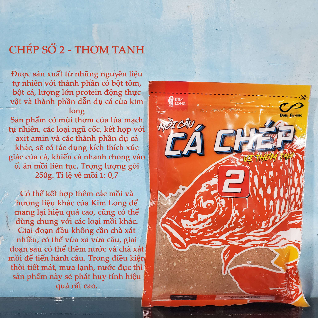 Mồi câu cá chép Kim Long - Buns Fishing