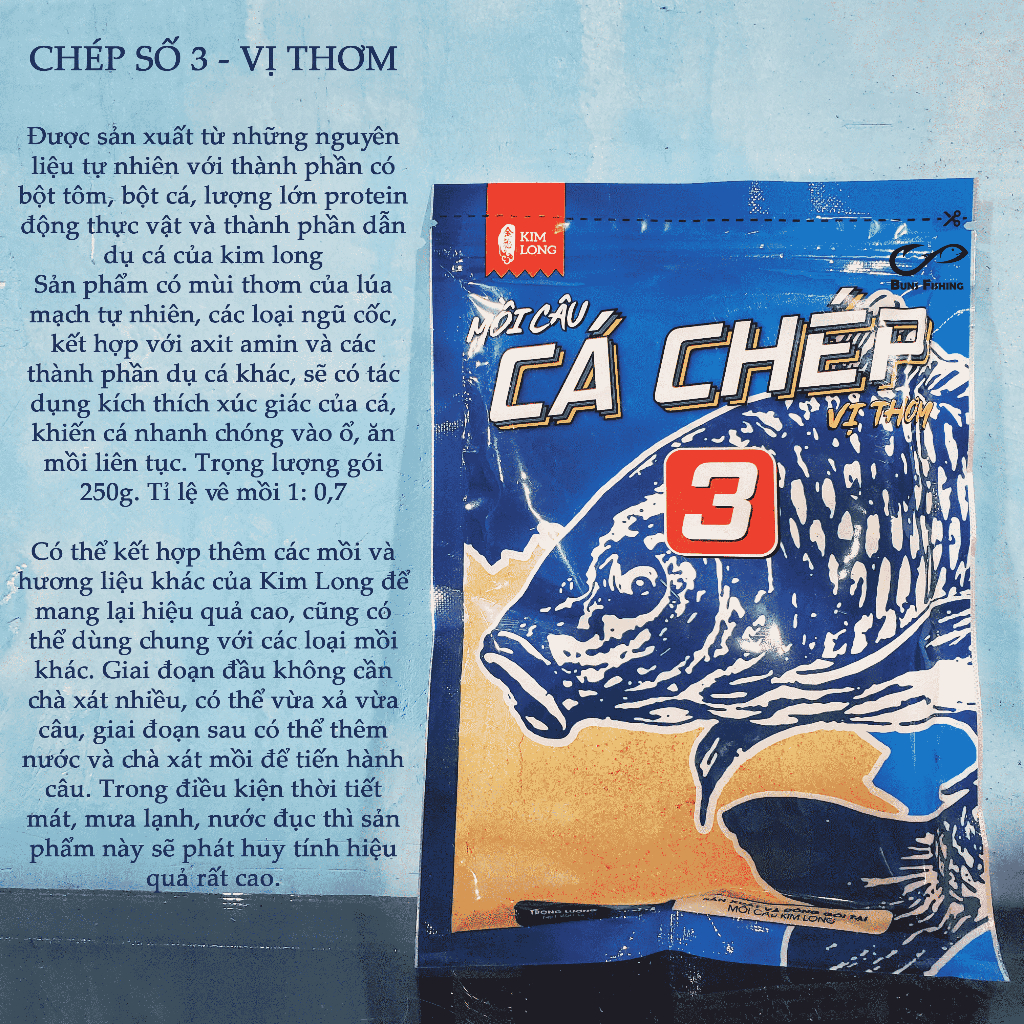 Mồi câu cá chép Kim Long - Buns Fishing