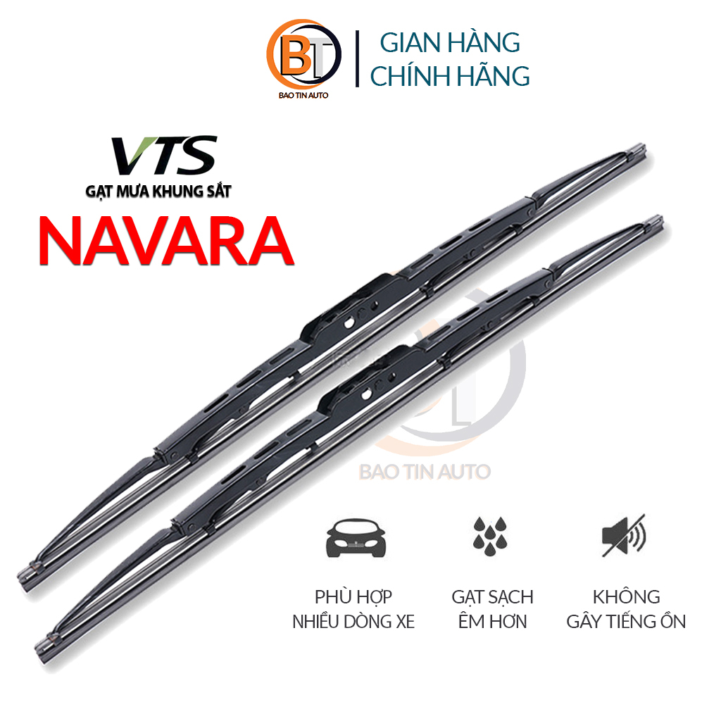 Gạt mưa ôtô khung xương sắt xe Nissan Navara thanh gạt kính nước mưa oto xe hơi - thương hiệu VTS