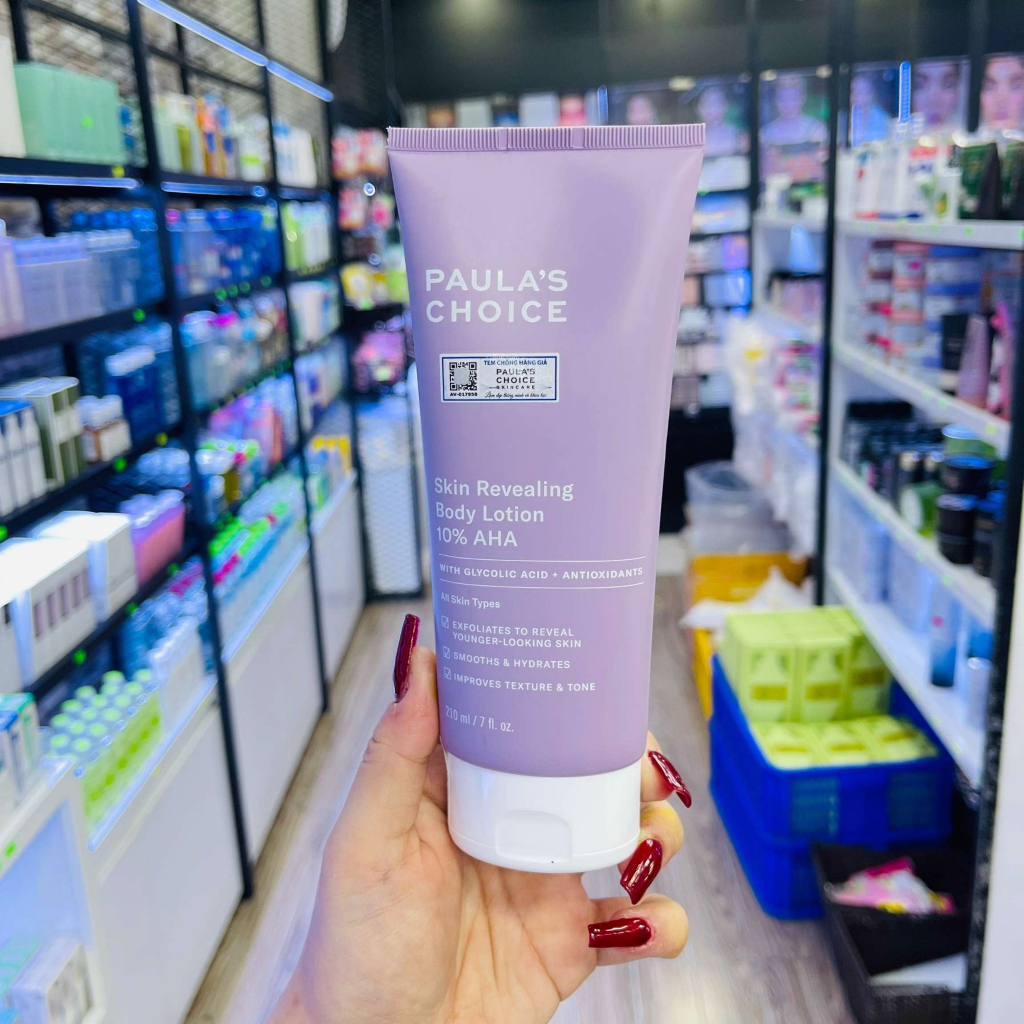 Kem Dưỡng Thể Chứa 10% AHA Paula's Choice Skin Revealing Body Lotion 10% AHA 210ml Chính Hãng