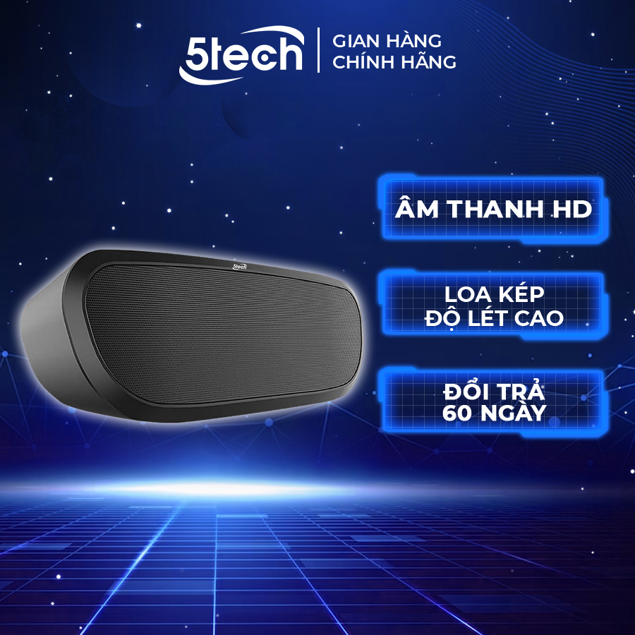 Loa bluetooth 5TECH BS1 chính hãng, loa mini cầm tay di động ngoài trời với âm thanh sống động nghe nhạc cực đỉnh