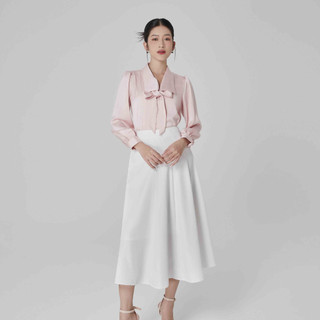 Áo Maybi kiểu suông phối cột nơ