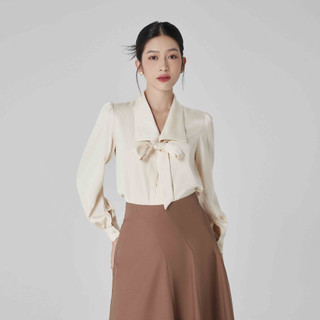 Áo Maybi kiểu suông phối cột nơ