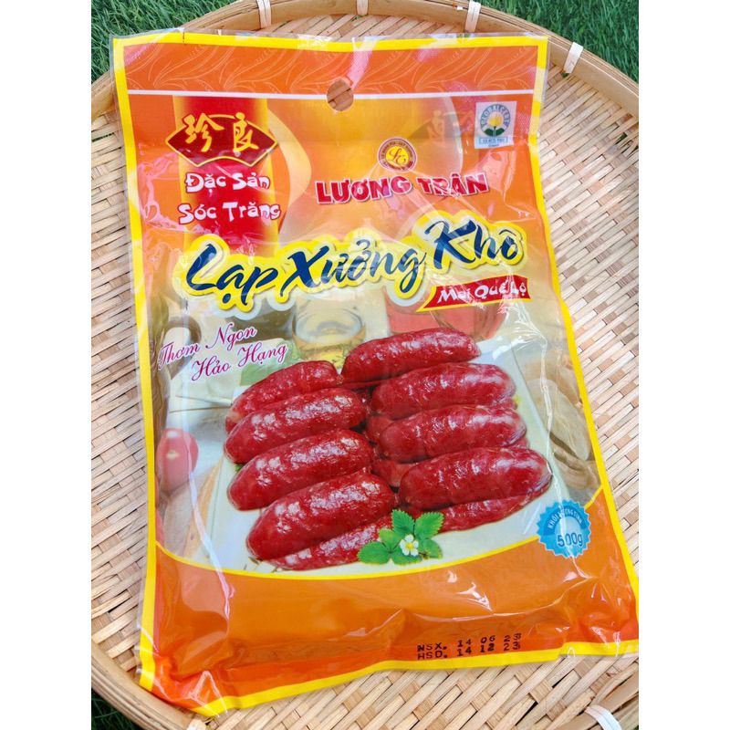 Lạp xưởng khô Lương Trân (Mai Quế Lộ) 1kg. Có thể dùng làm nhân bánh Trung Thu