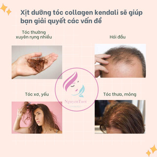 Xịt dưỡng tóc collagen  Kendali mềm mượt tóc 250ml