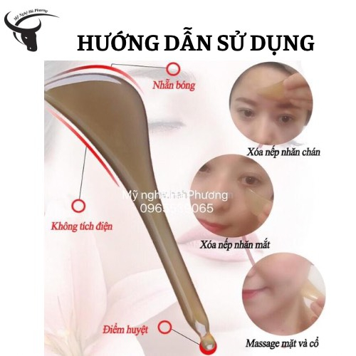 Cây Lăn Massage Mặt, Xoá Nếp Nhăn Da Mặt Bằng Sừng, Dụng Cụ Diện Chẩn Chăm Sóc Sắc Đẹp | Mỹ Nghệ Hà Phương