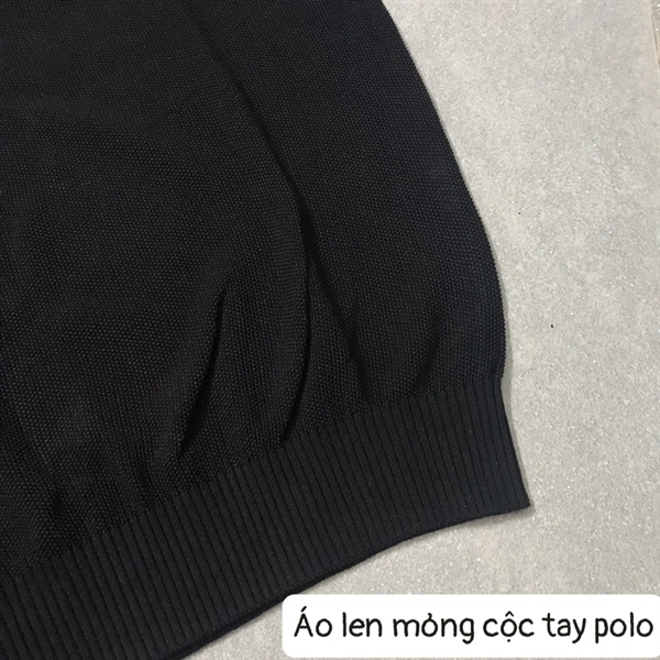 Áo len mỏng cộc tay polo