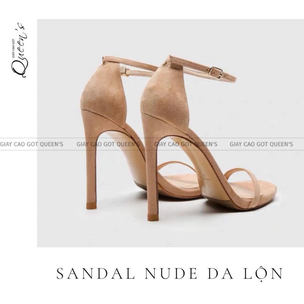 GIÀY SANDAL NUDE LỘN CAO CẤP, CAO 7-9-11CM