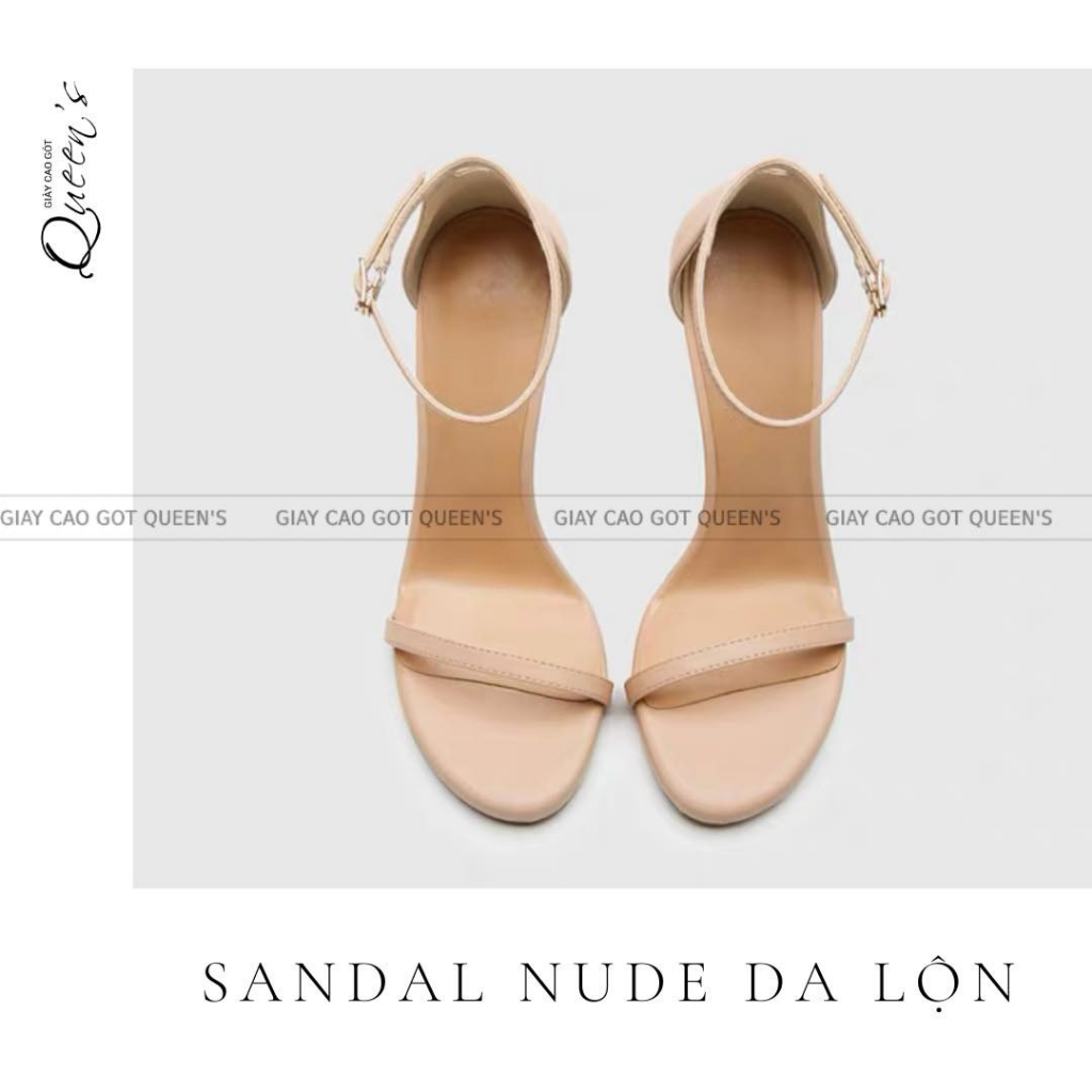 GIÀY SANDAL NUDE LỘN CAO CẤP, CAO 7-9-11CM