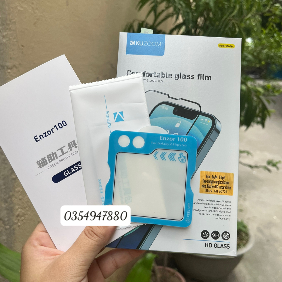 Samsung Z Flip 5 5G_Kính cường Kuzoom bảo vệ camera màn hình sau cảm ứng siêu đẹp