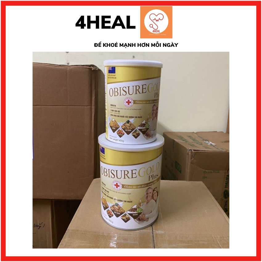 Hộp 900g Sữa hạt OBISURE GOLD PLUS giúp xương khớp chắc khỏe dùng được cho người tiểu đường tim mạch nguyên liệu nhập