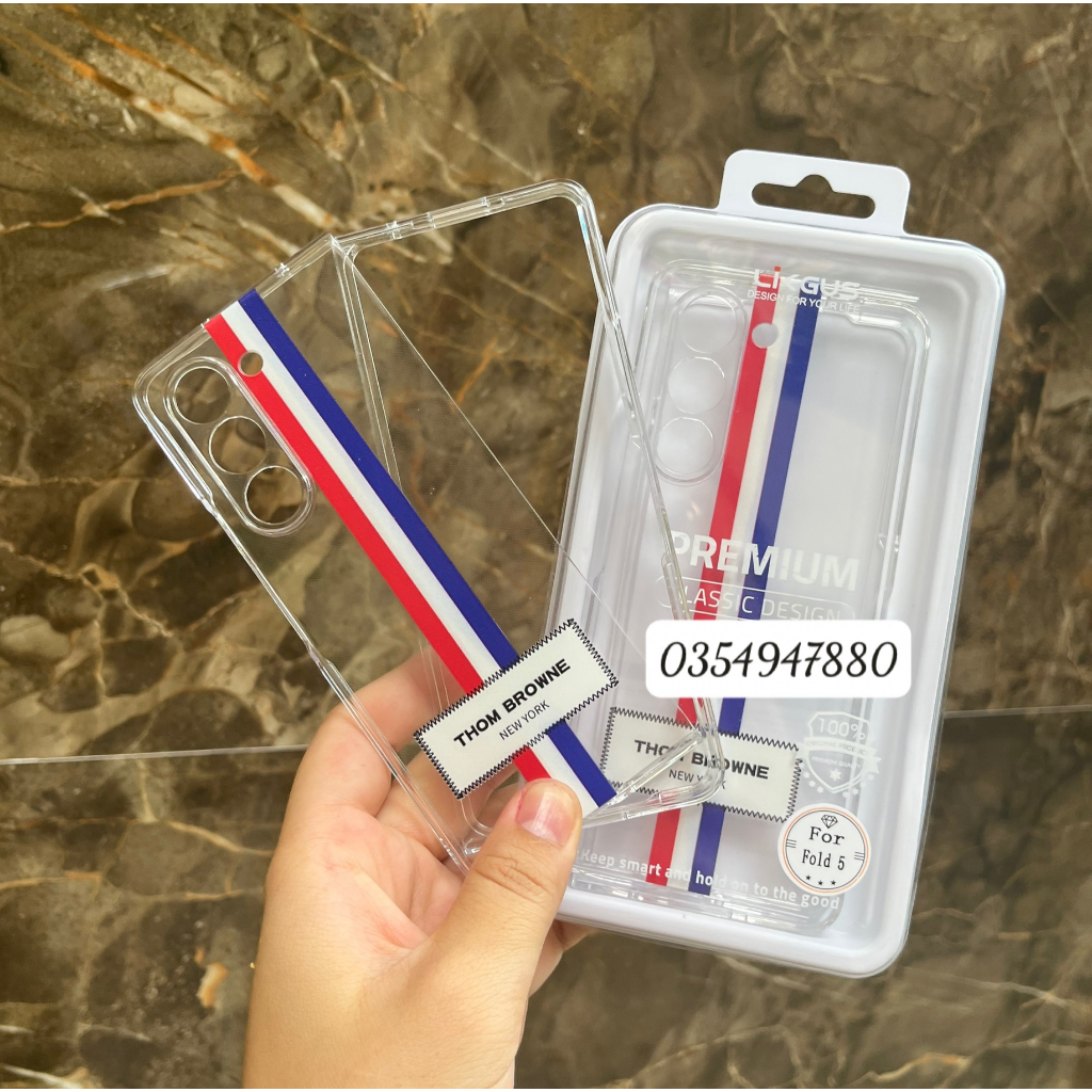 Ốp lưng Likgus họa tiết Thom Bowne cho Samsung Galaxy Z Fold 5 5G 2 mảnh trong cứng ôm máy