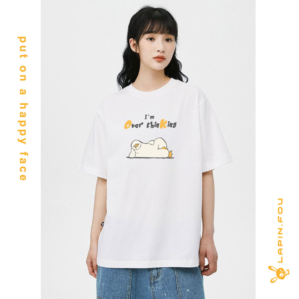 Áo Thun Unisex Nam Nữ Local Brand - Lapin.Fou Over Thinking